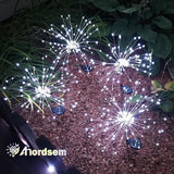 Solar Garden Lights Outdoor 120 LED Firework Lights Waterproof Bendable Copper Wire Yard Decor