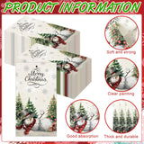 100 Pcs Christmas Snowman Napkins Paper Merry Christmas Guest Napkins Disposable Xmas Paper Hand Towels For Guest Bathroom Dinner Decorative Kitchen Dining Table Party Supplies(White)
