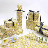 Golden Leopard Wrapping Paper 60 Sheets 20X14In Uitable For Birthdays, Thanksgiving, Halloween, Christmas And Other Holidays And Party Gift Packaging. ? (Golden)
