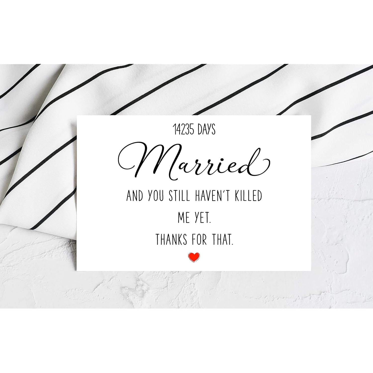 14235 Days Married Card - Funny 39Th Wedding Anniversary Card - 39 Year Anniversary Card Husband Wife Couple - Gift For Husband - For Wife -For Grandma - For Grandfather
