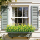 24 Bundles Artificial Plants Flowers Outdoor, Faux Lavender Flowers Fake Monkey Grass Uv Resistant Plastic Plant For Porch Garden Patio Window Home Decor, Yellow