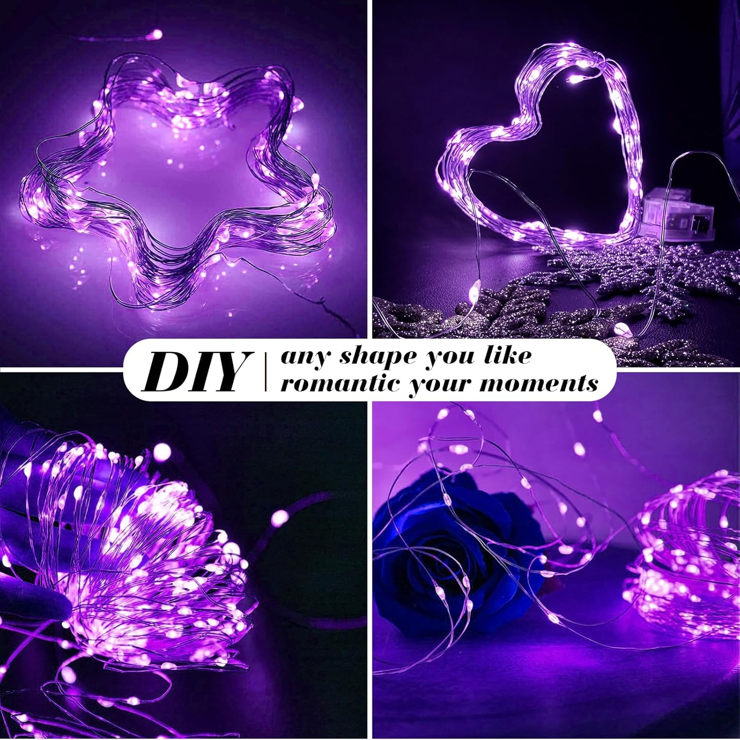 12 Pack Fairy Lights Battery Operated, 7Ft 20 Mini Led Silver Wire Twinkle Lights For Diy, Parties, Wedding, Bedroom, Ch