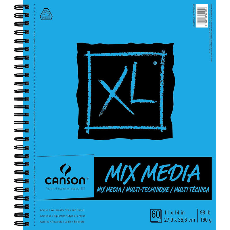 Xl Series Mixed Media Pad, Side Wire, 11X14 Inches, 60 Sheets – Heavyweight Ar