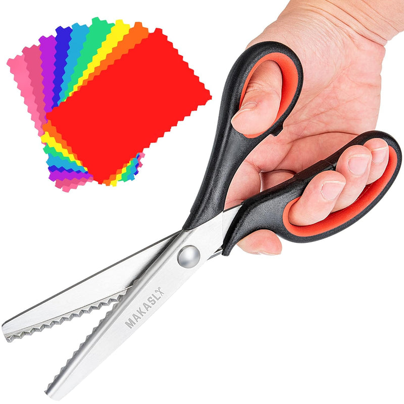 Pinking Shears Scissors For Fabric, Craft Scissors Decorative Edge, Zig Zag Sc