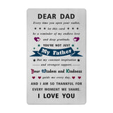 Father‘S Day Gifts For Dad From Daughter Son, Engraved Wallet Card For Day Fathers Day