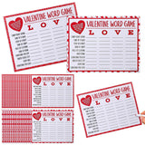 36 Pcs Valentines Party Games Card Valentine Letter Word Game Fun Interactive Word Building Games For Valentine'S Day Party Gift Favors Fun Engaging Educational Activity