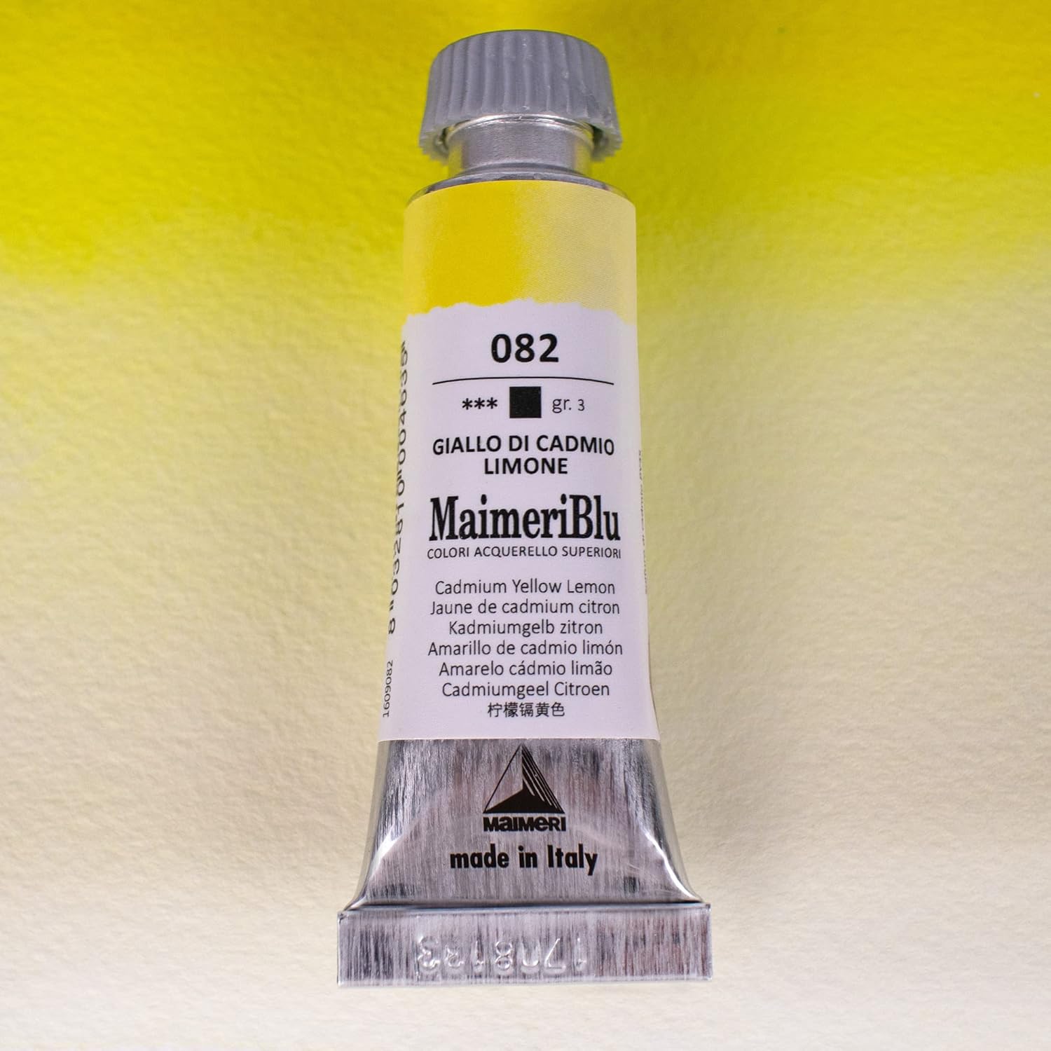 MaimeriBlu 12ml Single-Pigment Watercolor Paint - Cadmium Yellow Lemon PY35 Professional Watercolor Paint - Lightfast and Transparent Watercolor Paint Tube for Artists