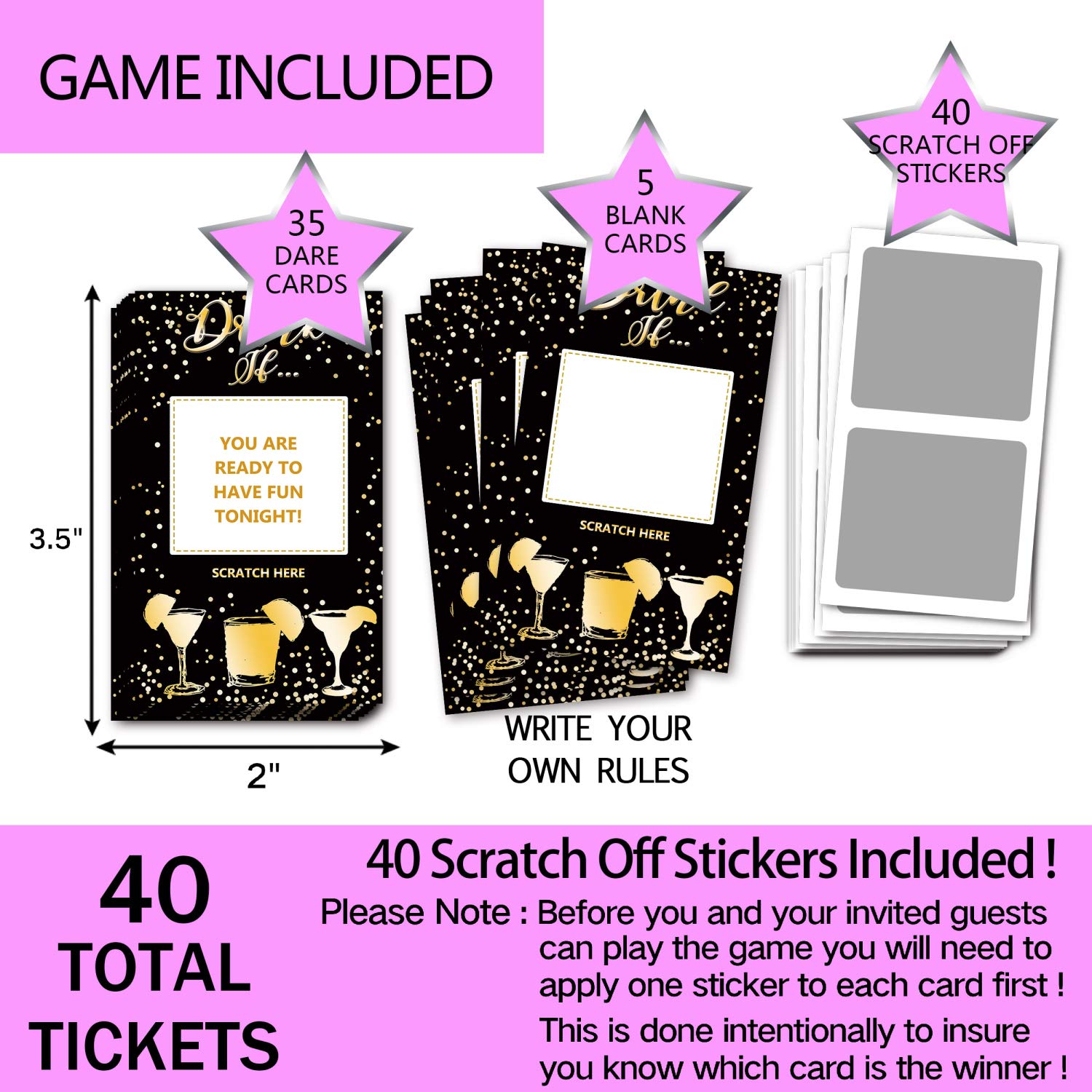 Bachelorette Party Drinking Games Drink If Games Scratch Off Cards Perfect For Night Out Activity,Bridal Showers,Bridal Parties,Wedding Showers,Engagement And Birthday-40 Sheets