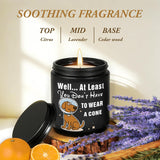 Get Well Gifts For Women, Get Well Soon Sympathy Gift For Her, Surgery Recovery Feel Better Present For Men, You Dont Have To Wear A Cone, Funny Lavender Scented Candle - Black