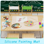 Silicone Mats For Crafts, Translucent, Non-Slip Heat Resistant, 9×12 In (4 Pcs) Reusable Silicone Kids Mat For Jewelry, Glitter Slime, Diy Sheet, Nail Art, Clear Countertop Protector Pad
