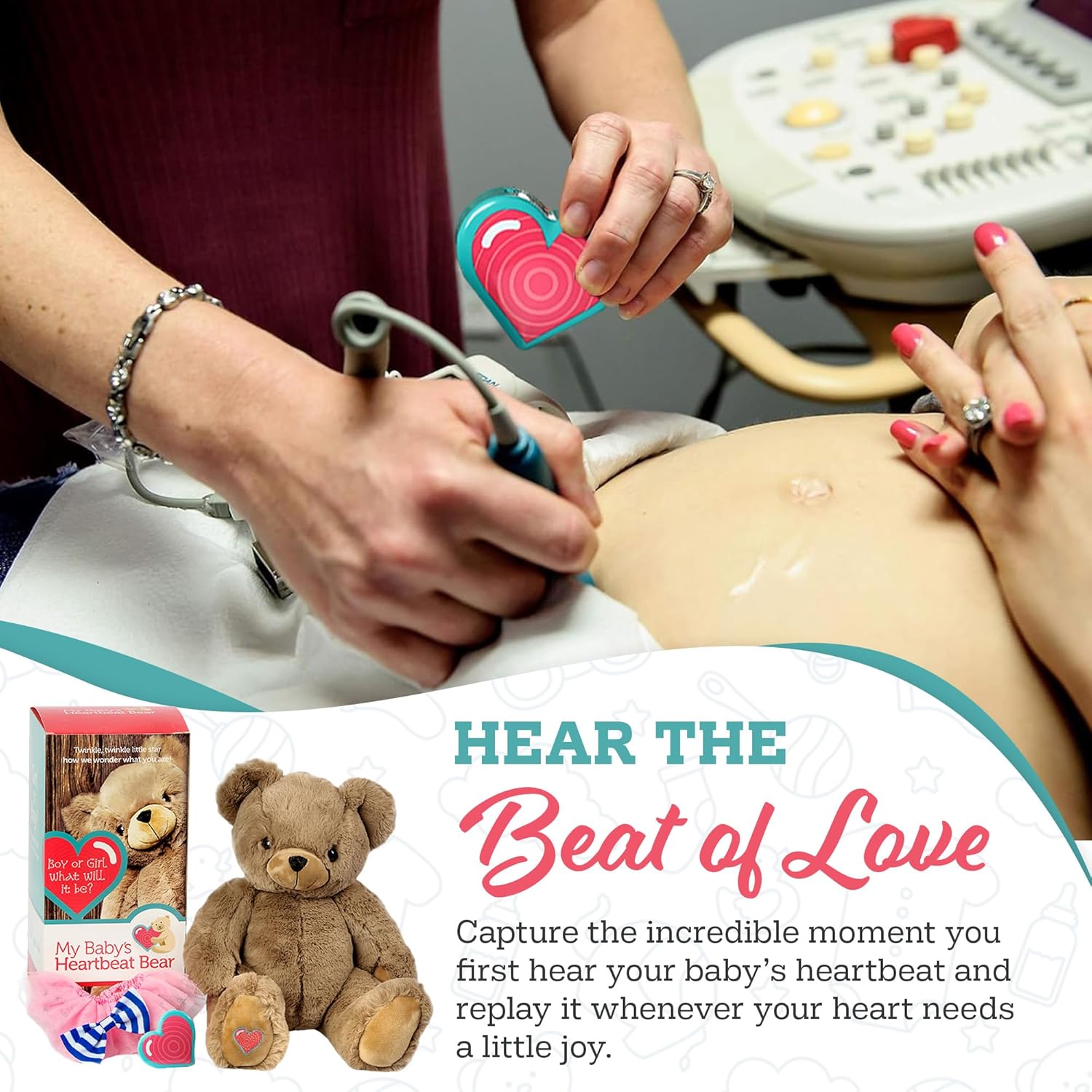 MBHB Digital Voice Recorder Animal w/20 Second Recorder, Dictaphone to Capture Baby's Heartbeat During Pregnancy + Ultrasound, Not a Medical Device, Doodle