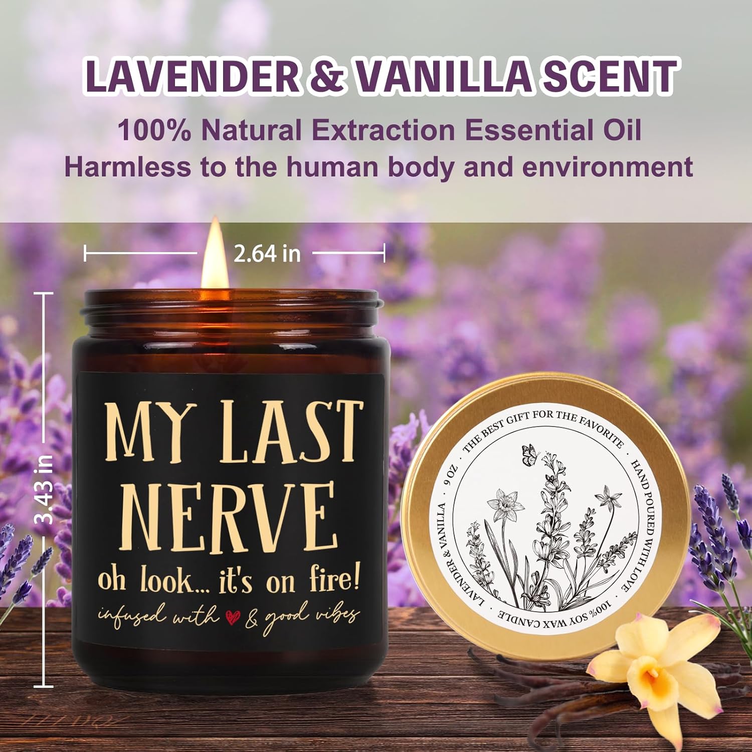 Funny Candle Gifts For Women, My Last Nerve Oh Look Its On Fire Candle, Unique Birthday Christmas Candles Gift For Wife Sister Girlfriend, Friendship Stress Relief Candles Gift For Bestie Coworker102