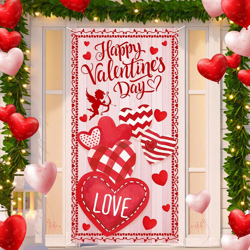 Valentines Day Door Cover 6X2.9 Ft Banner Valentine Door Decorations L