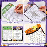 149 Pcs Halloween Party Games With Pencil 25 Players Halloween Word Search Scramble Trivia Quiz Game Bingo Card For Adults Groups Fall Family Activities Party Favors Supplies
