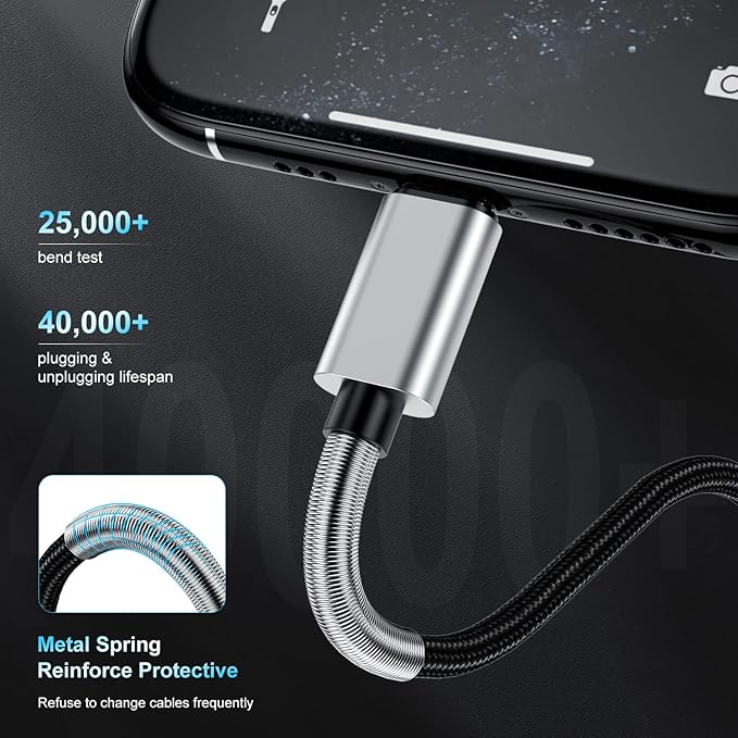 2 Pack Apple MFi Certified USB C to Lightning Cable 10FT Long Fast Charging Cord for iPhone 14 13 12 11 iPad