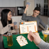 Thanksgiving Friendly Feud Games For Adults, Friendsgiving Games For Family Large Group, Thanks Giving Pumpkin Trivia Card Game, Fall Party Decorations -B03