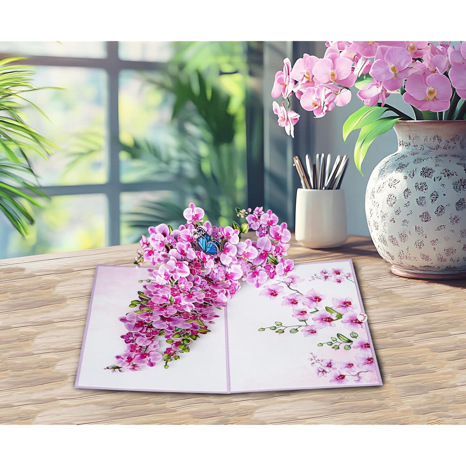 Orchid 3D Birthday Cards For Women, Mothers Day Cards, 6X8In Pop Up Gift Card For Mom, Wife, Her, Daughter, Sister, Grandma (Orchid Blossom 6X8).