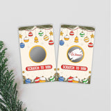 Christmas Scratch Off Game Cards, Christmas Party Game Cards, Festive Holiday Raffle Ticket For Prizes Adults Groups, Xmas Countdown Activities - 40 Pack(Ggk-005)