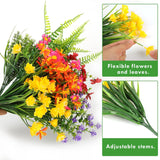 36 Bundles Artificial Plants Flowers Outdoor Spring Decoration Faux Flowers For Outdoor Planters Fake Wildflowers Faux Flowers Bulk For Hanging Planter Home Wedding Spring Summer Decor