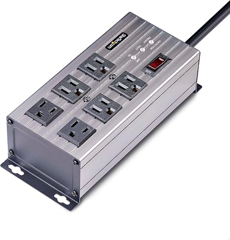 6 Outlet Heavy Duty Industrial Power Strip TAA Compliant