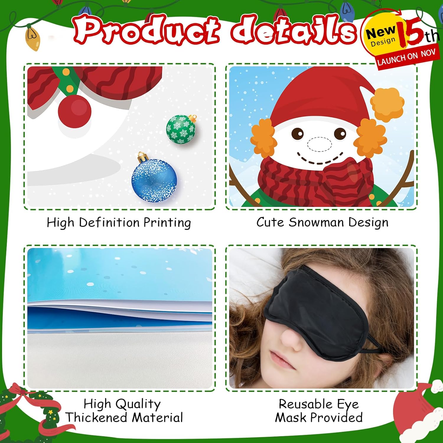 Christmas Games, Pin The Nose On The Snowman Christmas Party Games For Families Activities, Christmas Stickers For Kids Adults Christmas Party Decorations Gifts Supplies
