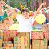 Brown Kraft Birthday Wrapping Paper And Ribbon Bow Set With Stickers For Boys, Girls, Men, Women And Kids - Recycled Gift Wrap (6 Sheets, 27.5"L X 19.6"W Per Sheet)