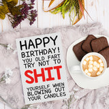 Funny Birthday Cards For Women Men, Rude Birthday Card Gift For Nan Grandad Mom Dad, 50Th 60Th 70Th 80Th Birthday Card For Him Her, Happy Birthday Card Dad Mom