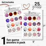 Black And White Bridal Shower Games - 25 Cards - Guess The Flowers Activity - Unique & Fun For Engagements, Rehearsal Dinners, Birthdays & Anniversaries - Love In Bloom Design