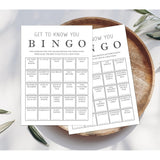 Get To Know You Bingo Cards, Find Someone Icebreaker Game - Set Of 30