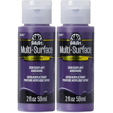 FolkArt Multi-Surface Paint in Assorted Colors (2 oz), 2930, Eggplant (Pack of 2)