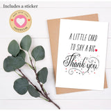 Thank You Card With Envelope – Simple Cute Thank You Card, Grateful Gifts For Him, Her, Teacher, Boss, Doctor, Mom Dad, Coworker, Women, Men, Bridesmaids, Groomsmen – Folded 5X7" Card, Blank Inside