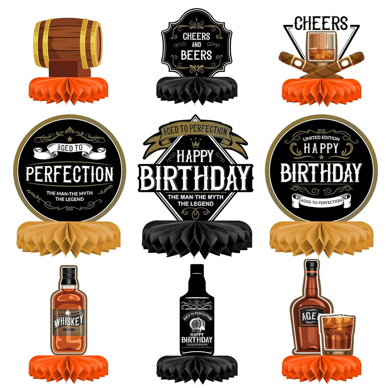 Whiskey Pattern Birthday Party Decorations For Men Aged To Perfection