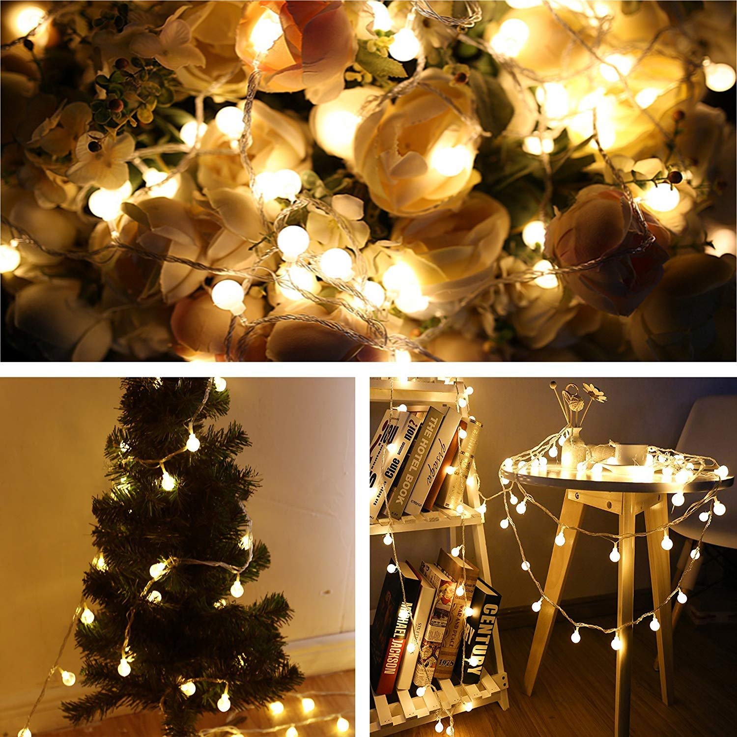 Globe Usb String Lights, 20Ft 40 Led Globe Usb Powered Fairy Lights Warm White For Party Birthday Christmas Home Decorat