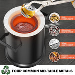 Mmasters 6Kg Propane Metal Melting Furnace Kit With Gloves, 2400? High-Efficiency Metal Foundry For Gold, Silver, Copper, And Aluminum Smelting, Ideal For Jewelry Making And Metal Casting
