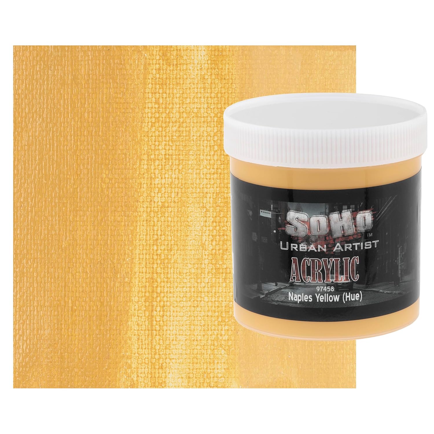 Heavy Body Acrylic Paint - 500 Ml Jar - Naples Yellow Hue - Thick, Rich Color, Excellent Coverage, Professional Quality - Artists Acrylic Paint