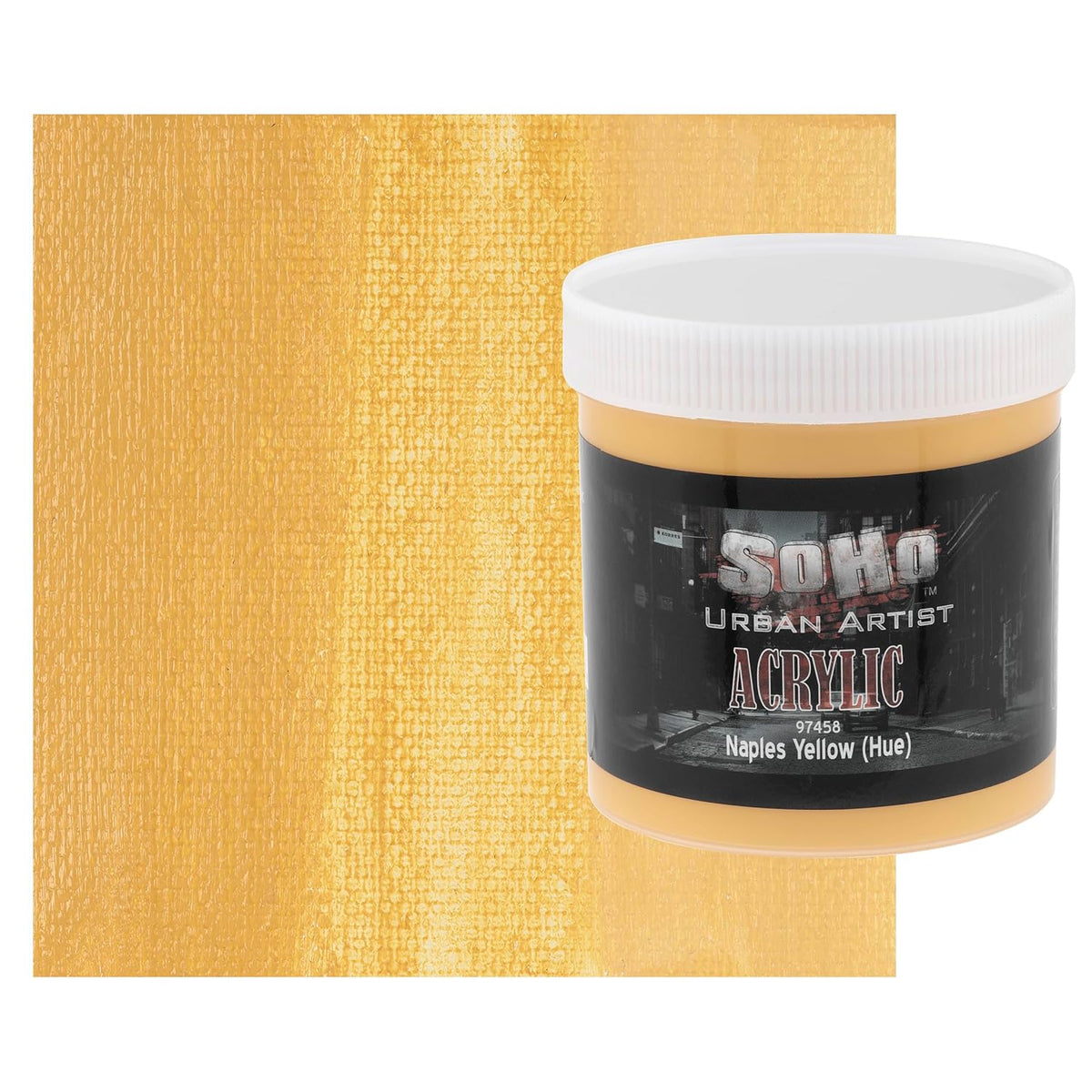 Heavy Body Acrylic Paint - 500 Ml Jar - Naples Yellow Hue - Thick, Rich Color, Excellent Coverage, Professional Quality - Artists Acrylic Paint