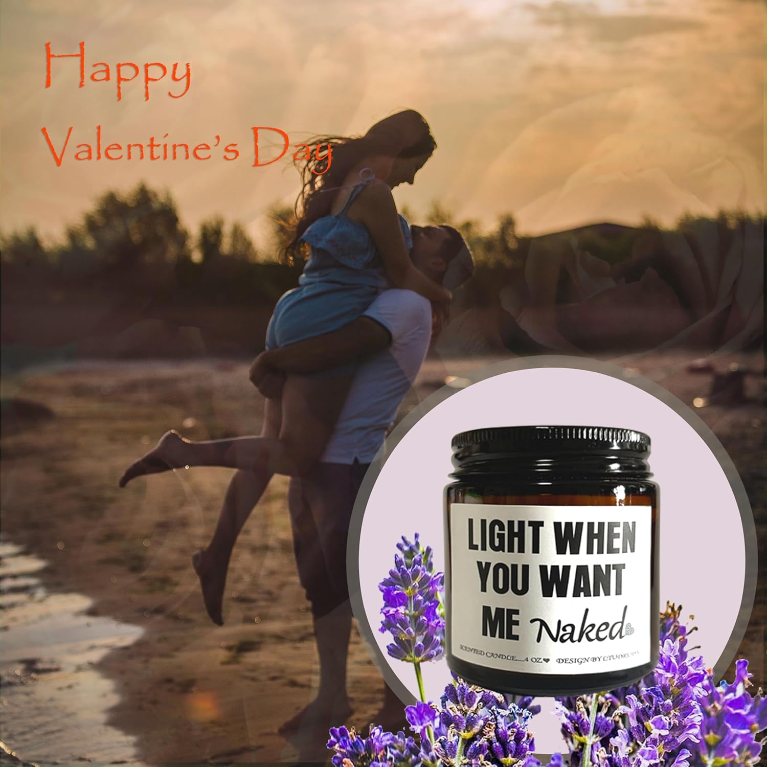 Funny Birthday Candle Gifts For Men Husband Boyfriend From Wife Girlfriend,Valentines Day Gifts Jar Candles For Him-Lavender Scent