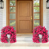 Artificial Bougainvillea Flowers, 2 Pcs Plastic Long Trailing Vines Fake Flowers For Outdoor Indoor Garden Porch Patio Balcony Decor, Uv Resistant, Hot Pink