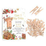 Christmas Don'T Say Baby Game, Don'T Say Baby Game For Baby Shower (50 Mini Clothespins With One Sign), Christmas Theme Baby Shower Decorations, Gender Reveal Game-Sddsbb05