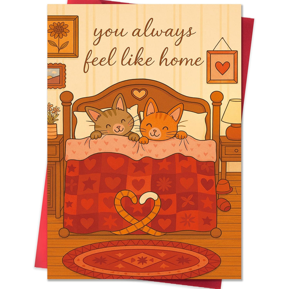 Cat Valentines Day Card,Valentines Day Cards Gifts For Him Her,Valentines Day Card For Husband Wife Boyfriend Girlfriend Fiance Fiancee Men Women With Cute Cat Design