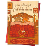 Cat Valentines Day Card,Valentines Day Cards Gifts For Him Her,Valentines Day Card For Husband Wife Boyfriend Girlfriend Fiance Fiancee Men Women With Cute Cat Design
