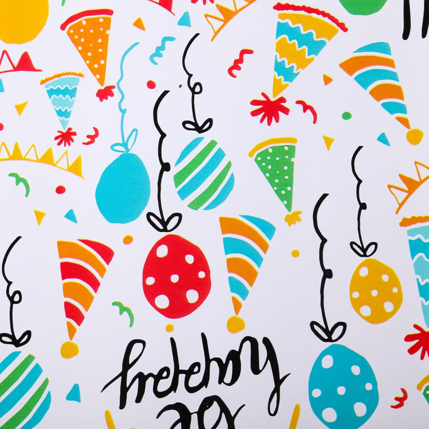 Birthday Wrapping Paper, 3 Mini Roll, 17 Inch X 9.8 Feet, Decorative Happy, Presents And Balloons Design Gift Wrap For Birthday, Party, Holiday, Baby Shower