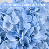 4Pcs Real Touch Hydrangea Artificial Flowers, 22.5'' Blue Full Latex Faux Hydrangea Flowers For Home Floral Arrangements Wedding Bouquets Kitchen Table Centerpiece Decorations