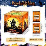 Halloween Costume Contest Party Bundle With 1 Ballot Box And 82 Voting Cards For Kids Adults