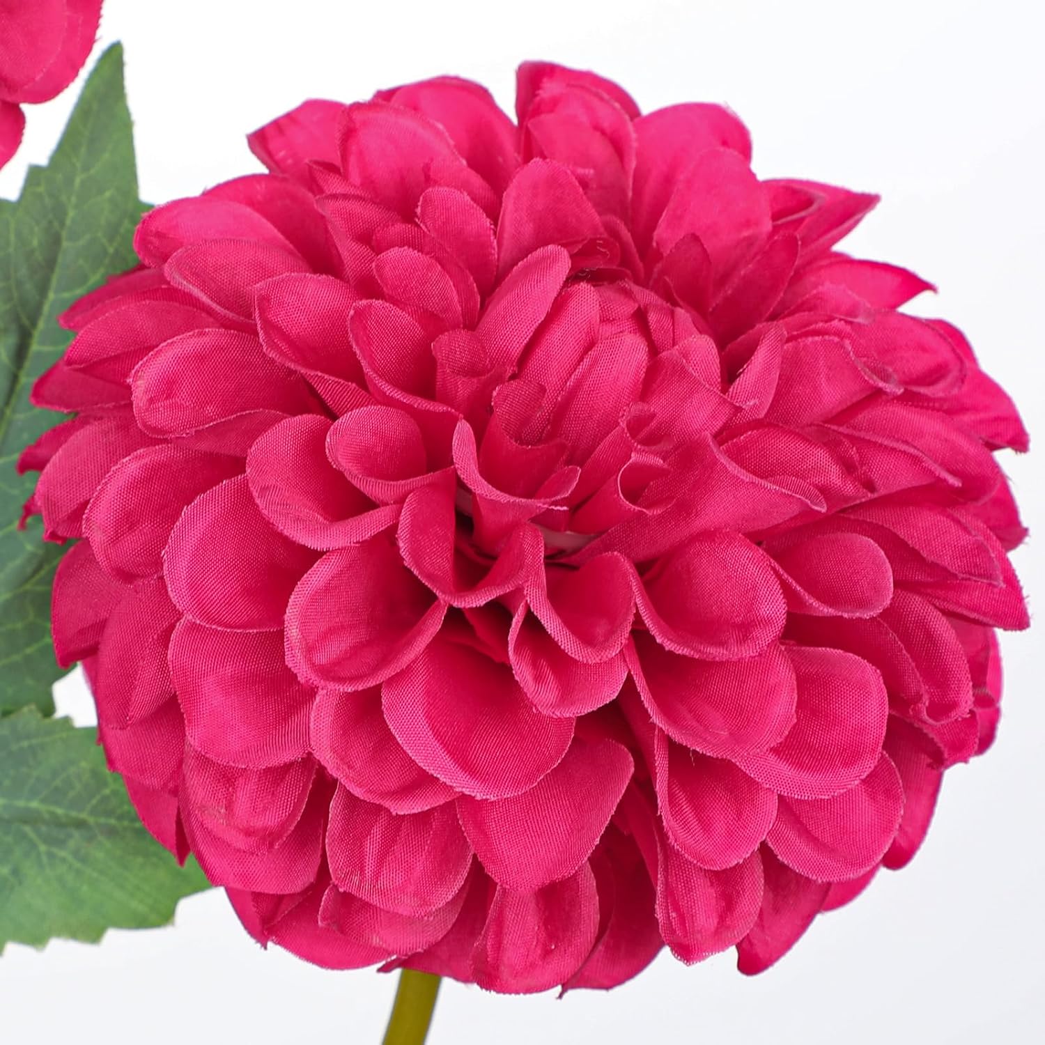 5Pcs Artificial Dahlia Flowers Large 21.2" Fake Silk Flowers Rose Red Real Looking Dahlia With Long Stems For Diy Wedding Bouquets Centerpieces Arrangements Bridal Party Home Decorations