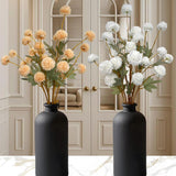 Artificial Flowers Silk Flowers10Mums 50Fake Flowers ?White Flowers Orange Flowers,Chrysanthemum Floral Arrangement Diy Faux Flowers For Vase, Vase Fillers Home Decorations Fake Plants