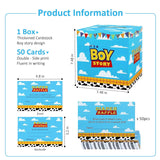 Cartoon Toy “It’S A Boy” Baby Shower Diaper Raffle Box With 50 Tickets & Cards – Toy?Inspired Party Game Decoration Supplies
