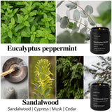 Set Of 4 Scented Candles For Home Decor, Candle Gifts For Dad Men Him, 200Hours Burn Tine, Vanilla, Lavender, Sandalwood, Eucalyptus Scented With Black Jar