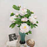 Peony Artificial Flowers,4 Pcs Fake Faux Peonies Flowers Look Real,Silk Peonies With Stems For Home Decor,Light Pink Peonies Artificial Flowers For Floral Arrangements (4, Light Pink)