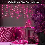 100 Count Mini Pink Lights String, 21Ft Christmas Tree Lights Plug In,Christmas Pink String Lights For Room, Valentine'S